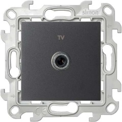 Изображение товара Розетка Simon телевизионная одиночная TV СП Simon 24 IP20 механизм графит, 2450477-038