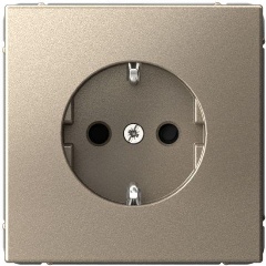 Изображение товара Розетка Systeme Electric (Schneider Electric) ArtGallery 16А с заземл. со шторками быстрозажим. клем. механизм шампань, GAL000545S