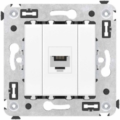 Изображение товара Розетка телефонная DKC 1-м СП Avanti "Белое облако" RJ12 без шторок механизм, 4400613