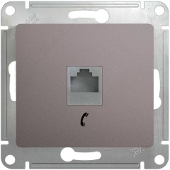 Изображение товара Розетка телефонная SCHNEIDER ELECTRIC GLOSSA телефонная RJ11, ПЛАТИНА
