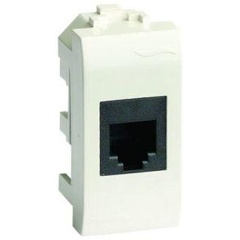 Изображение товара Розетка телефонная DKC СП 1мод. Brava RJ12 белый, 76120B