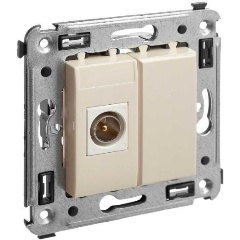 Изображение товара Розетка телевизионная одиночная DKC TV СП Avanti Ванильная дымка 4405503