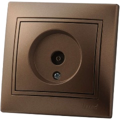 Изображение товара Розетка TV LEZARD СП проходная Mira 16А IP20 светлый коричневый перламутр