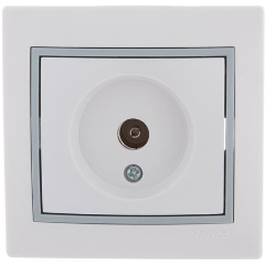 Изображение товара Розетка TV LEZARD СП, проходная Mira бел./сер., 701-0215-129