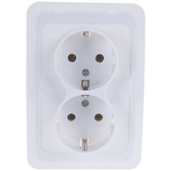 Изображение товара Розетка Universal 2-м СП Валери 16А IP20 с заземл. бел., В0128