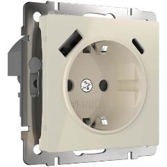 Изображение товара Розетка Werkel с быстрой зарядкой USB Type A+С слоновая кость W1171703 4690389176425