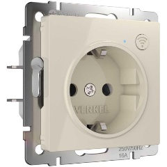 Изображение товара Умная Wi-Fi розетка Werkel слоновая кость W1171603 16А 230В IP20