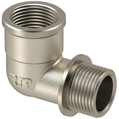 Изображение товара Угольник RTP внутр./наружн. резьба 1"х90град. никель 34925