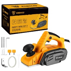 Изображение товара Рубанок DEKO DKEP1100W SET1, 1100 Вт, ширина 82 мм, для строгания и выборки четверти