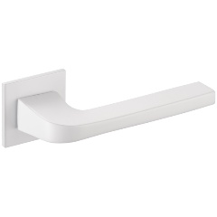 Изображение товара Ручка дверная на квадратной розетке ARCHIE VERGE BEND M.WHITE, матовый белый