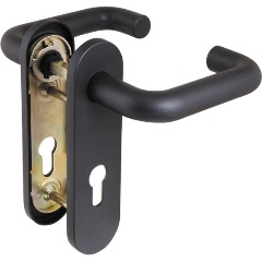 Изображение товара Ручка дверная на планке FUARO DH-0433 NE (ЧЕРНАЯ) с пружиной для замка (FL-0432, 0433, 0434), НЕЙЛОН