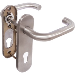 Изображение товара Ручка дверная на планке FUARO DH-0433 SS с пружиной, НЕРЖАВЕЙКА 201, квадрат 9x140 мм