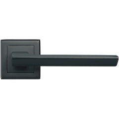 Изображение товара Дверная ручка RUCETTI RAP 21-S BL черная алюминиевая комплект на 1 дверь