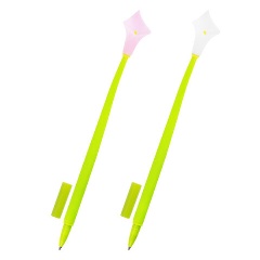 Изображение товара Ручка фигурная шариковая ЮНЛАНДИЯ "Цветок", силиконовый корпус, ассорти, СИНЯЯ, пишущий узел 0,7 мм, 143797