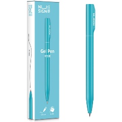 Изображение товара Ручка гелевая Deli Nusign NS552blue голубой черные линия 0.5мм