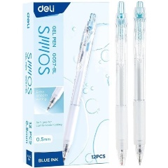 Изображение товара Гелиевая ручка Deli Smoos EG057-BL синий чернил 0.5мм, нажимной механизм