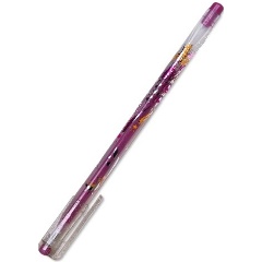 Изображение товара Гелевая ручка Crown Люрекс розовая 1 мм водостойкая с блестками