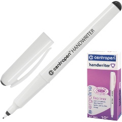 Изображение товара Ручка капиллярная (линер) ЧЕРНАЯ CENTROPEN "Handwriter", трехгранная, линия 0,5 мм, 4651, 2 4651 0112