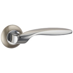 Изображение товара Ручка дверная Punto BOSTON TL SN/CP-3 матовый никель хром для межкомнатных дверей