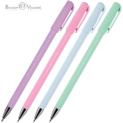 Изображение товара Ручка шариковая BRUNO VISCONTI "SlimWrite", "Zefir", СИНЯЯ, корпус ассорти, узел 0,5 мм, линия письма 0,3 мм, 20-0204
