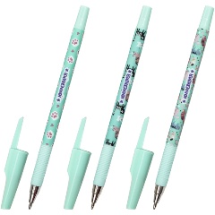 Изображение товара Ручка шариковая ЮНЛАНДИЯ "GLAMOUR CAT", синяя, SOFT TOUCH покрытие, узел 0,7 мм, линия письма 0,35 мм, 143734