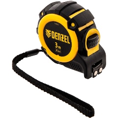 Изображение товара Рулетка DENZEL 3м х 16мм, автоматич. фиксац., нейлон. покрытие, магнит. зацеп, двухстор. разметка, 31520
