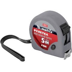 Изображение товара Рулетка Fine,5 м х 19 мм,пластиковый корпус, MATRIX, 31017