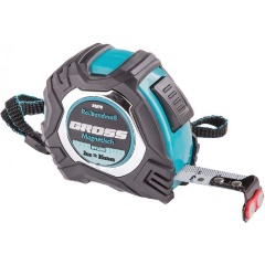 Изображение товара Рулетка GROSS 32570, Magnetisch 3 м х 16 мм, обрезиненный корпус, автоматическая фиксация