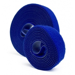 Изображение товара Рулон липучки FILUM ширина 15 мм, длина 1 м, цвет синий (кабельный организатор)