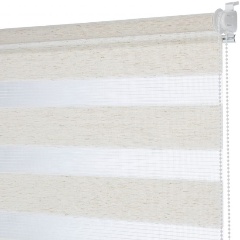 Изображение товара Рулонная штора День-Ночь Бейс Эко-бежевый 40x160 универсальное солнцезащитное решение