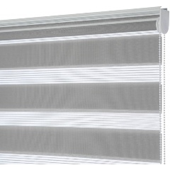 Изображение товара Рулонная штора DECOFEST День-Ночь Бейс Серый 180x180