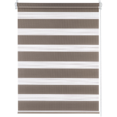 Изображение товара Рулонная штора DECOFEST День-Ночь Бейс Шоколадный 100x160 стильное решение для интерьера