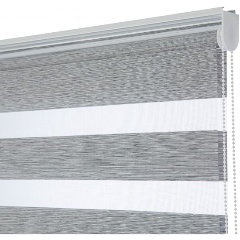 Изображение товара Рулонная штора DECOFEST День-Ночь Жаккард Графит 180x180