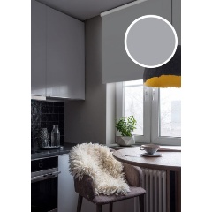 Изображение товара Рулонная штора Эскар BLACKOUT LUX 73х170 графит светонепроницаемость 100%