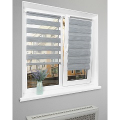 Изображение товара Рулонная штора LM DECOR День-Ночь Бруклин 22-08 стальной 130х170 см