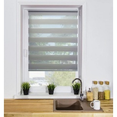 Изображение товара Рулонная штора LM DECOR День-Ночь Грация 200x185 серый регулируемая