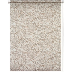 Изображение товара Рулонная штора УЮТ Ажур 50х175 коричневая солнцезащитная и декоративная