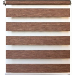 Изображение товара Рулонная штора УЮТ День-Ночь Канзас 72х160 коричневая для дома и офиса