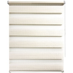 Изображение товара Рулонная штора УЮТ День-Ночь Люрекс 70х160 сливочная для декоративной и функциональной защиты окон