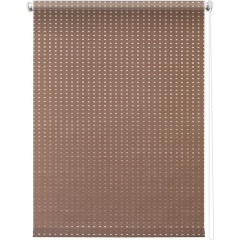 Изображение товара Рулонная штора УЮТ Плаза 72х175 коричневая, монтаж на окно, декоративная и функциональная
