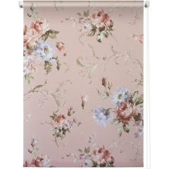 Изображение товара Рулонная штора УЮТ Розарий 180x175 розовая — светонепроницаемая, регулируемая