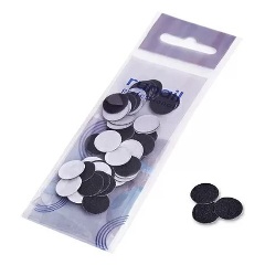 Изображение товара Сменные файлы для педикюрного диска RUNAIL PROFESSIONAL 7030, чёрный, размер S 15 мм, 100 грит, 50 шт