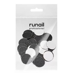 Изображение товара Сменные файлы для педикюрного диска RUNAIL PROFESSIONAL 7031 чёрный, размер S 15 мм, 180 грит, 50 шт