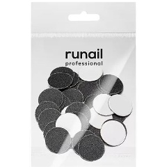 Изображение товара Сменные файлы для педикюрного диска RUNAIL PROFESSIONAL 7032 чёрный, размер S 15 мм, 240 грит, 50 шт