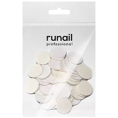 Изображение товара Сменные файлы для педикюрного диска RUNAIL PROFESSIONAL 7106 белый, размер М 20 мм, 180 грит, 50 шт