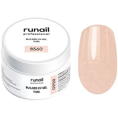 Изображение товара Моделирующий УФ-гель с хлопьями RuNail Professional YUKI Builder, 15 г №8560