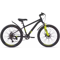 Изображение товара Подростковый велосипед Rush Hour 24 RX 405 DISC ST черный 13 рама 6 скоростей