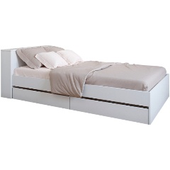Изображение товара Кровать РВК Ксения с ящиками и головным. блоком ( белая ) 1200х2000