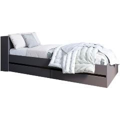 Изображение товара Кровать РВК Ксения с ящиками и головным. блоком ( графит ) 900х2000