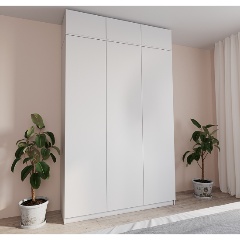 Изображение товара Шкаф РВК Мика 1500 с антресолью белый 1500х2200х480 распашной мебель комплект